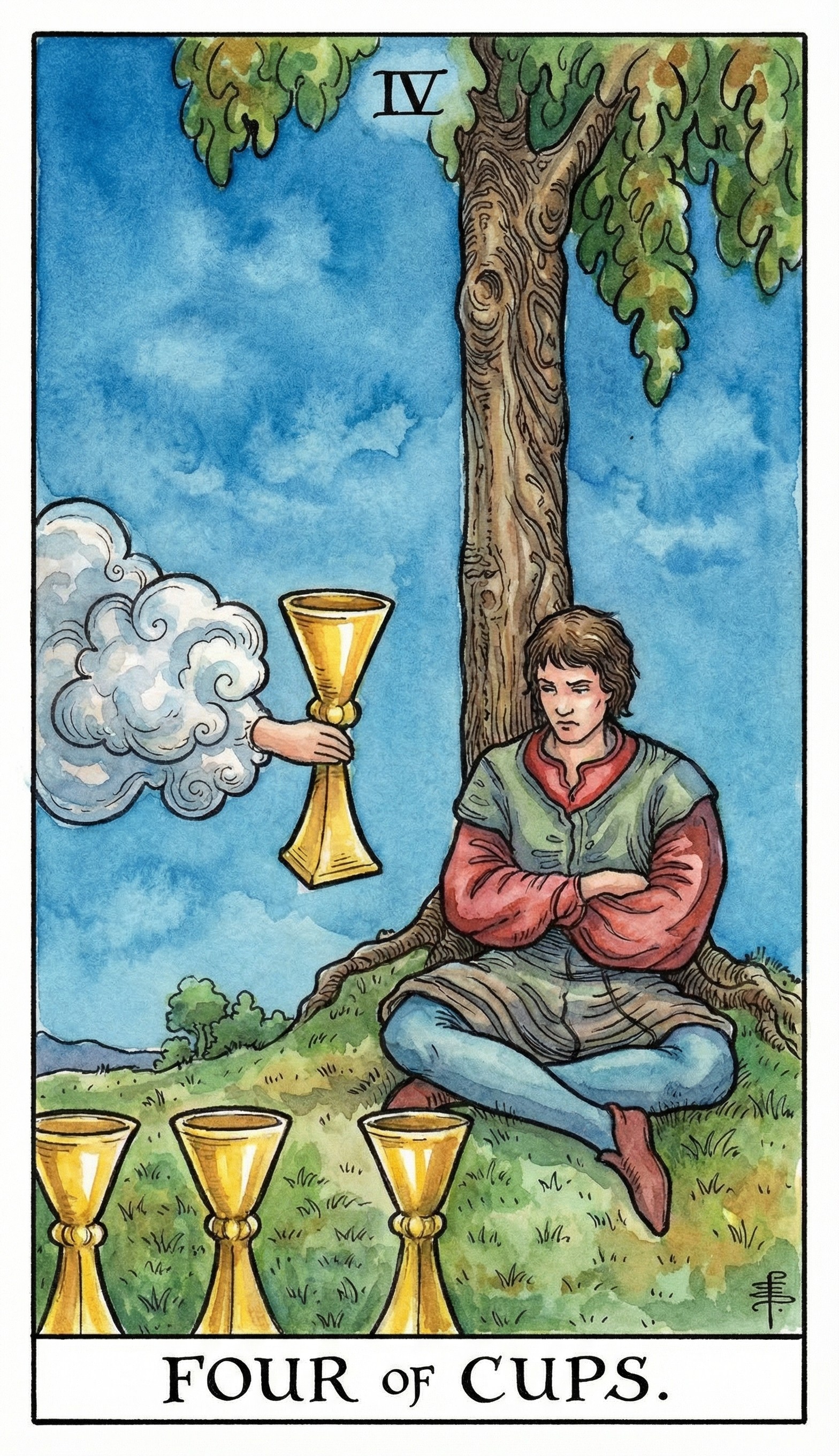 FOUR OF CUPS