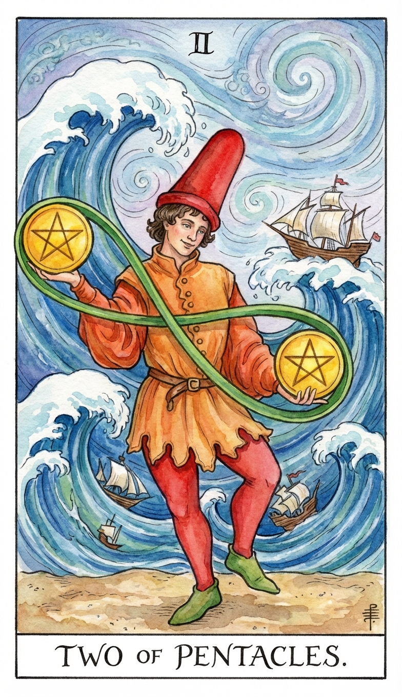 TWO OF PENTACLES