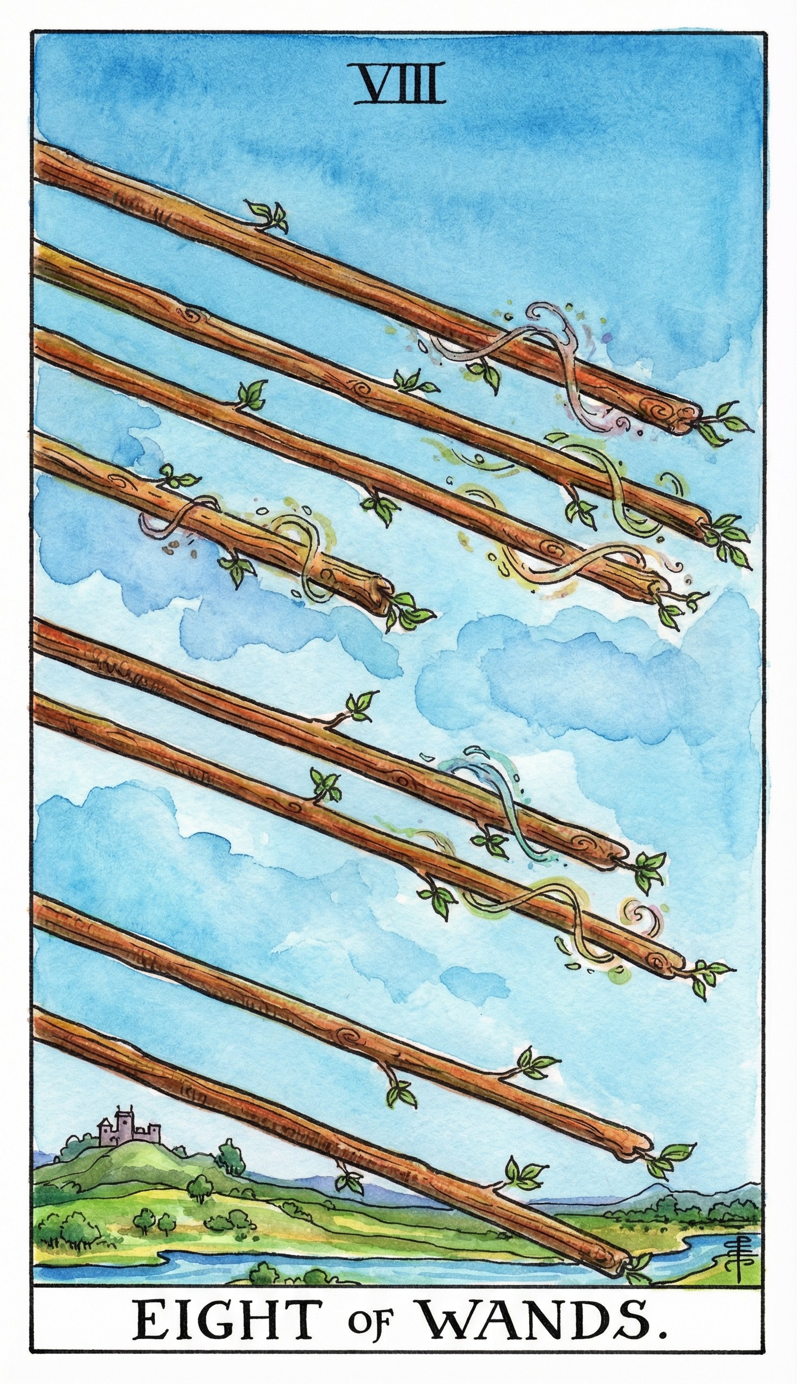EIGHT OF WANDS