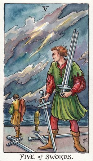 FIVE OF SWORDS