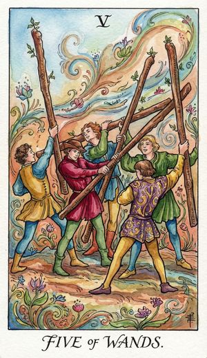 FIVE OF WANDS